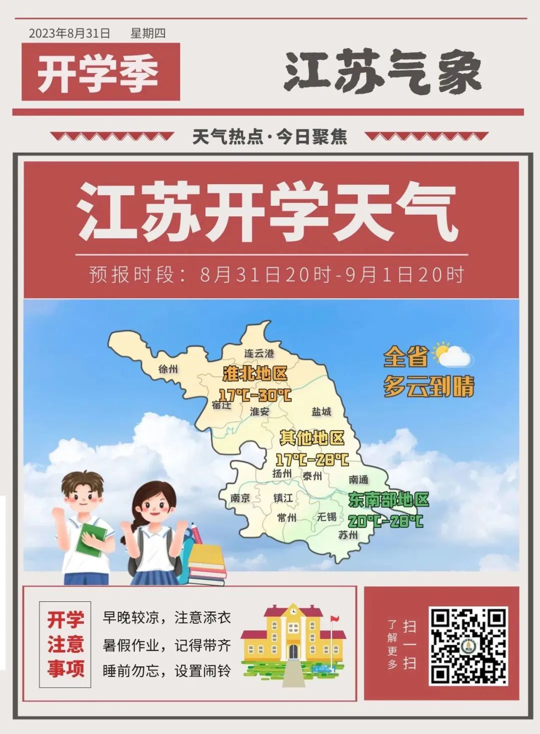 明天开学天气预报，最新天气预报！！天气预报