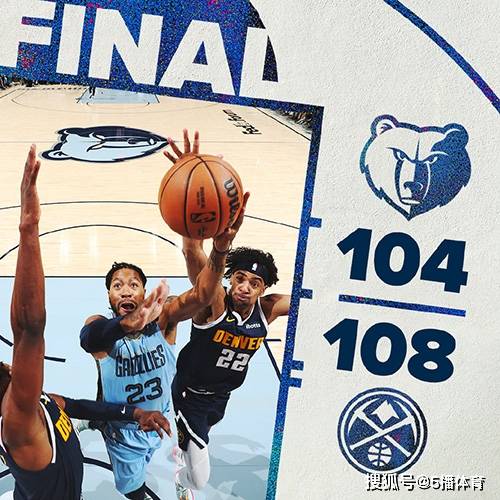 NBA常规赛：掘金108-104力克灰熊,约基奇22+12+7+9失误,穆雷22+5！体育新闻