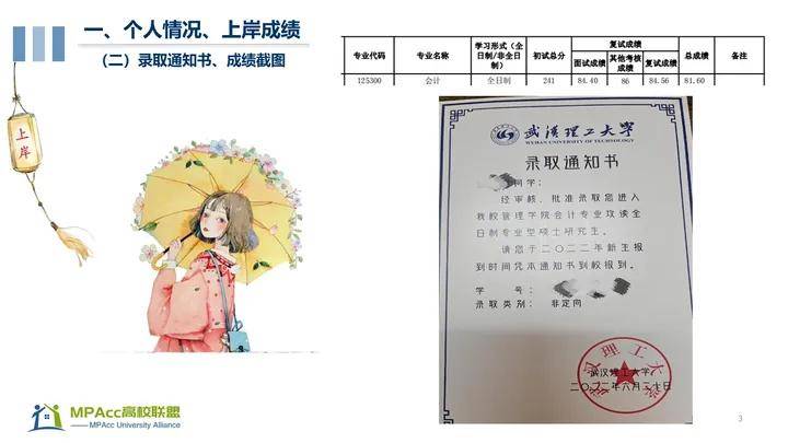 （24考研）武汉理工大学MPAcc会计专硕高分上岸学姐复试经验分享武汉理工大学！武汉理工大学