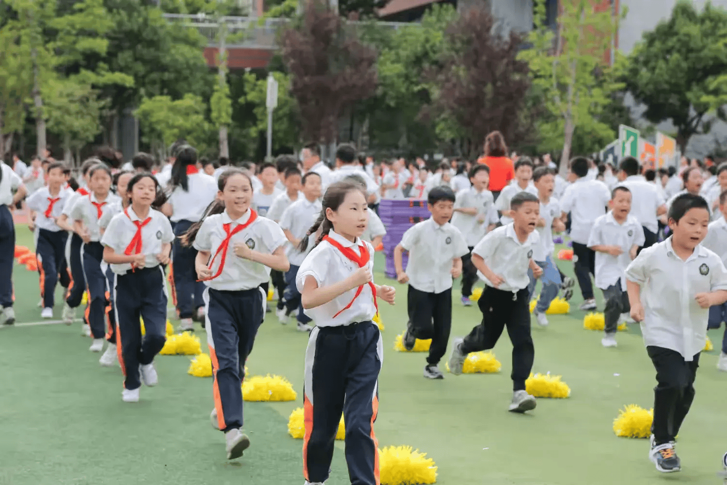 合肥市义务教育学校每天一节体育课现场会在合肥市少儿艺术学校教育集团站塘校区召开