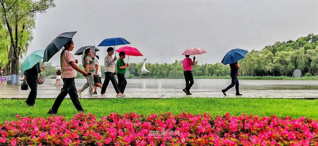 冰城降雨降温，市民尽享凉爽天气