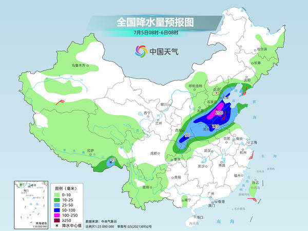 山东河南等地有较强降雨，南方高温闷热天气加强